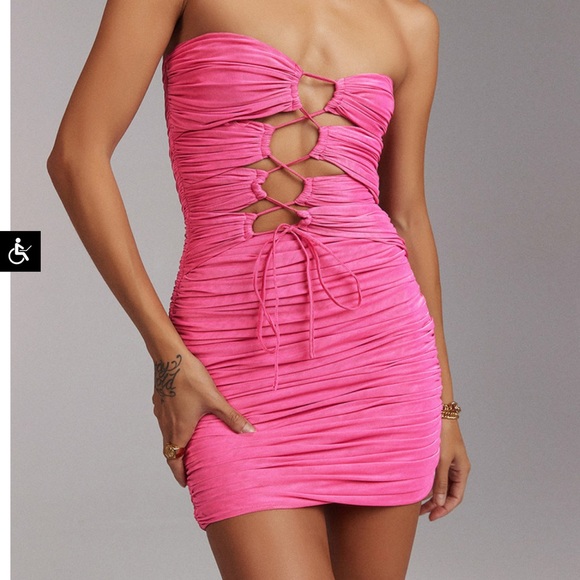 Mistress Rocks Pink Mini Dress - Picture 1 of 4